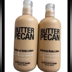 (2) Hempz Treats BUTTER PECAN Body Lotion w/Pump 16.5Oz NEW Sealed